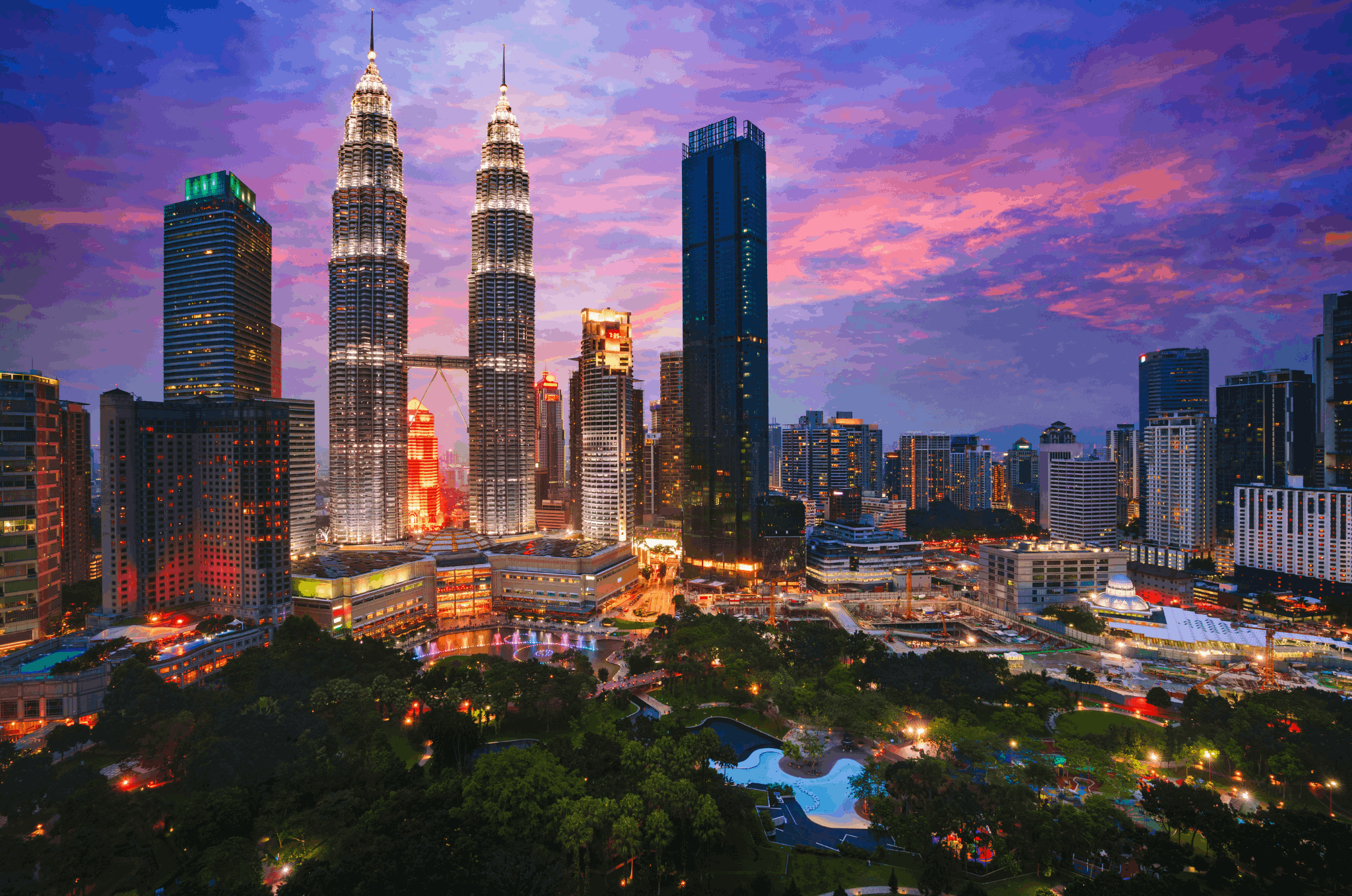 Kuala Lumpur KLCC Skyline at Dusk